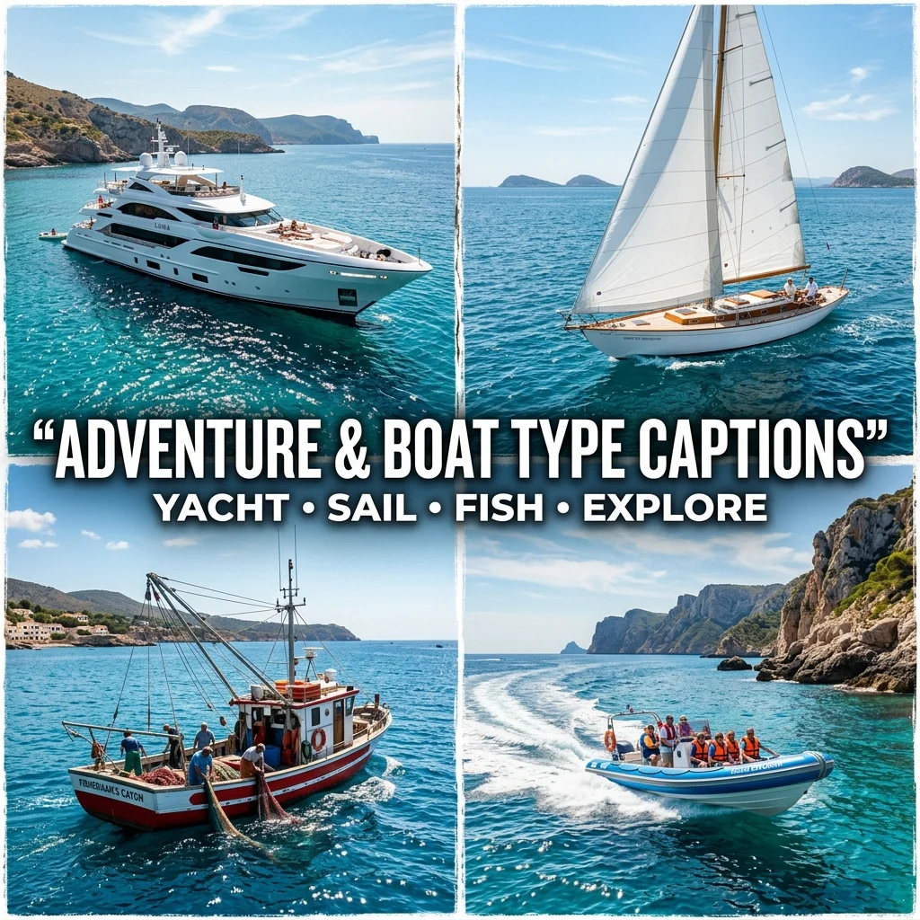 150+ Boat Captions for Instagram: Catchy, Funny & Aesthetic Captions for Your Next Adventure 6 Adventure & Boat Type Captions — Yacht, Sailboat, Fishing & More