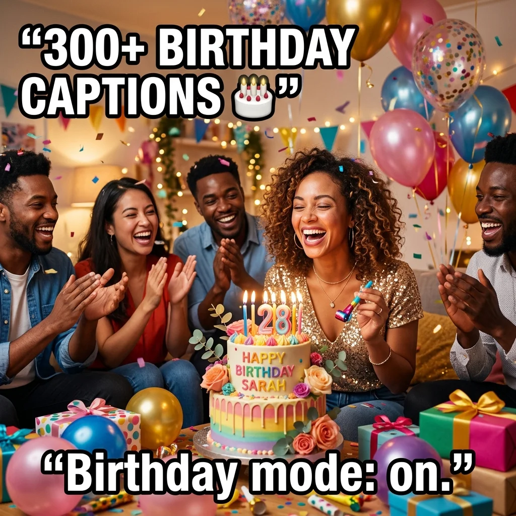 300+ Birthday Captions for Instagram: Funny, Cute & Perfect Ideas for Every Birthday Photo 1 300+ Birthday Captions for Instagram: Funny, Cute & Perfect Ideas for Every Birthday Photo