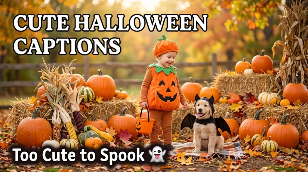 Cute Halloween Captions for Kids, Pets & Pumpkin Patches