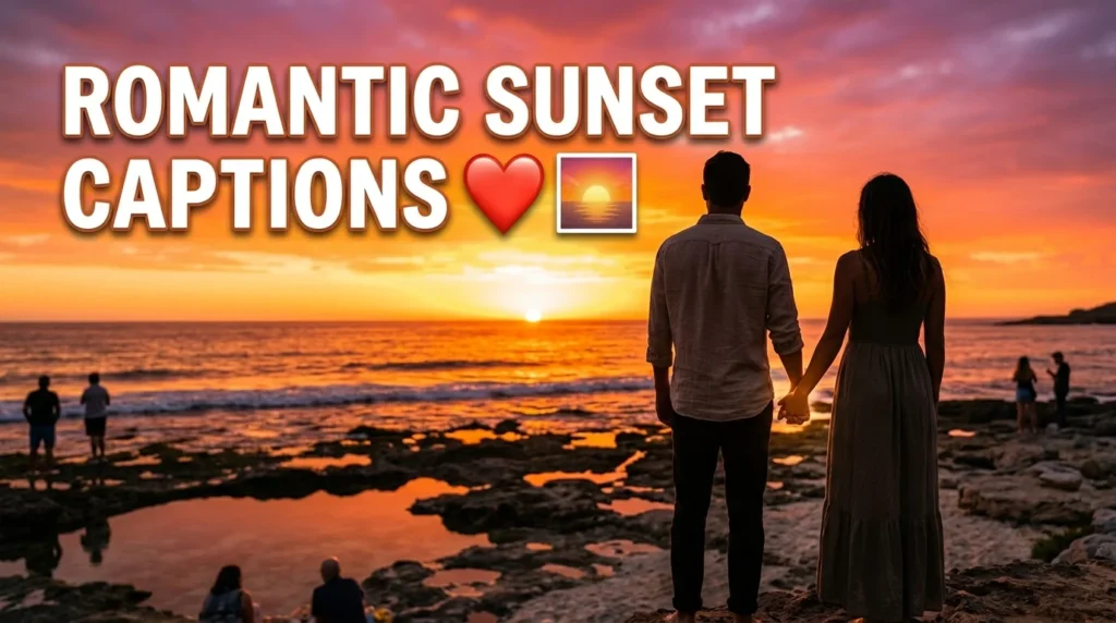 Romantic Sunset Captions for Couples and Honeymooners