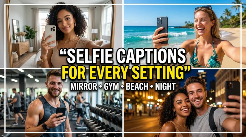 Selfie Captions for Every Setting: Mirror, Gym, Beach and Night