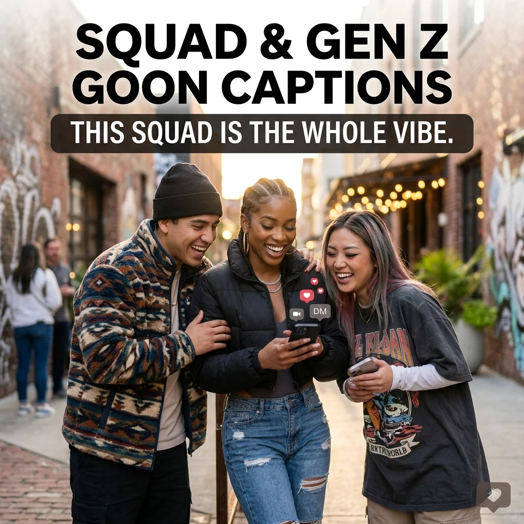 Squad & Gen Z Goon Captions for Instagram
