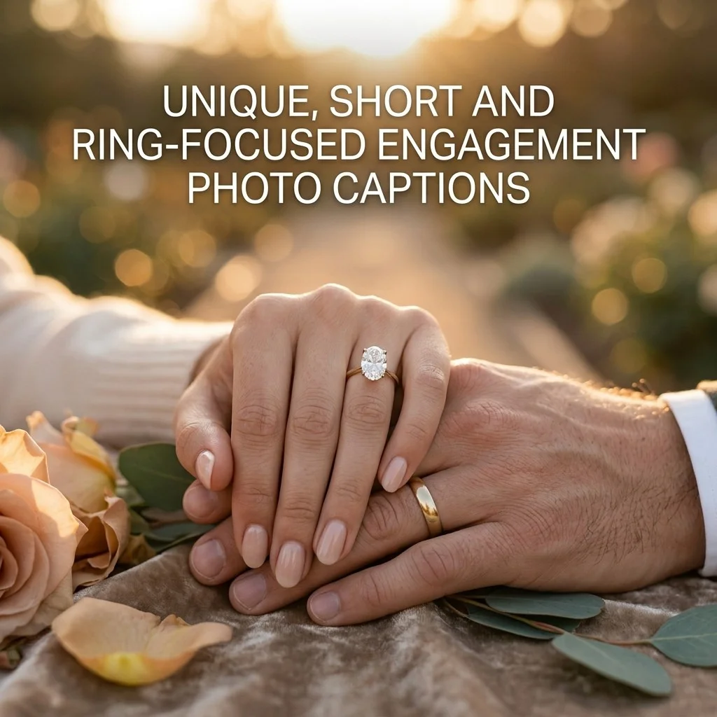 Engagement Photo Captions for Instagram: 200+ Romantic, Cute & Fun Ideas to Celebrate Your Love 5 Unique, Short and Ring-Focused Engagement Photo Captions