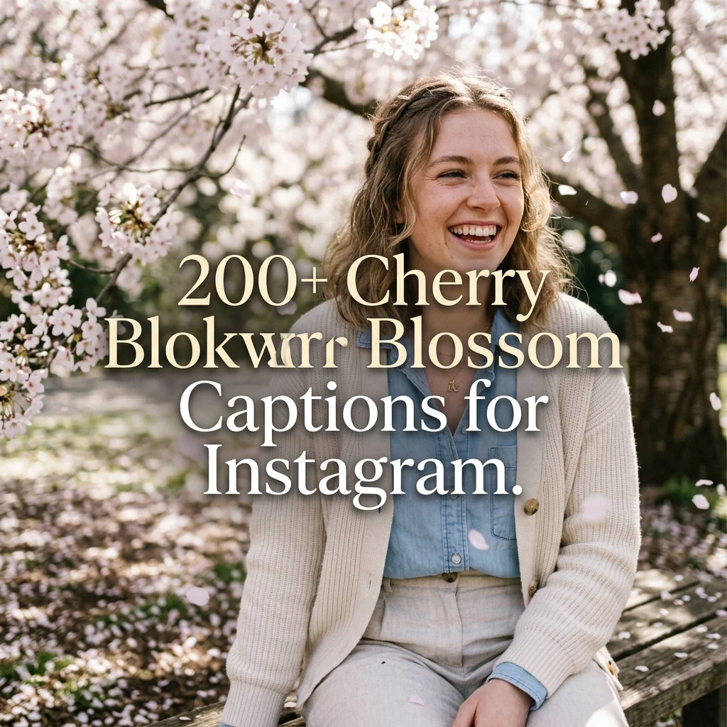 200+ Cherry Blossom Captions for Instagram: Cute, Romantic & Aesthetic