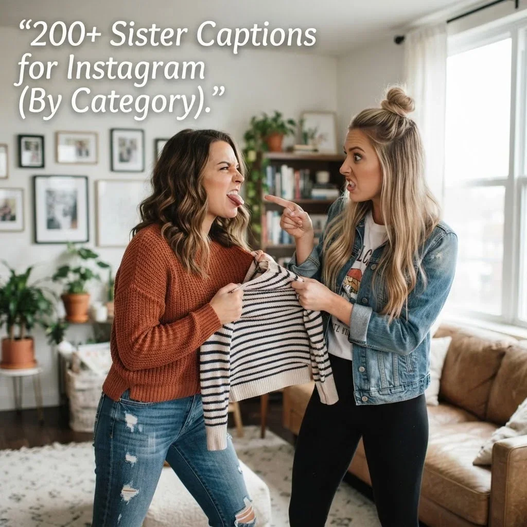200+ Sister Captions for Instagram (By Category)