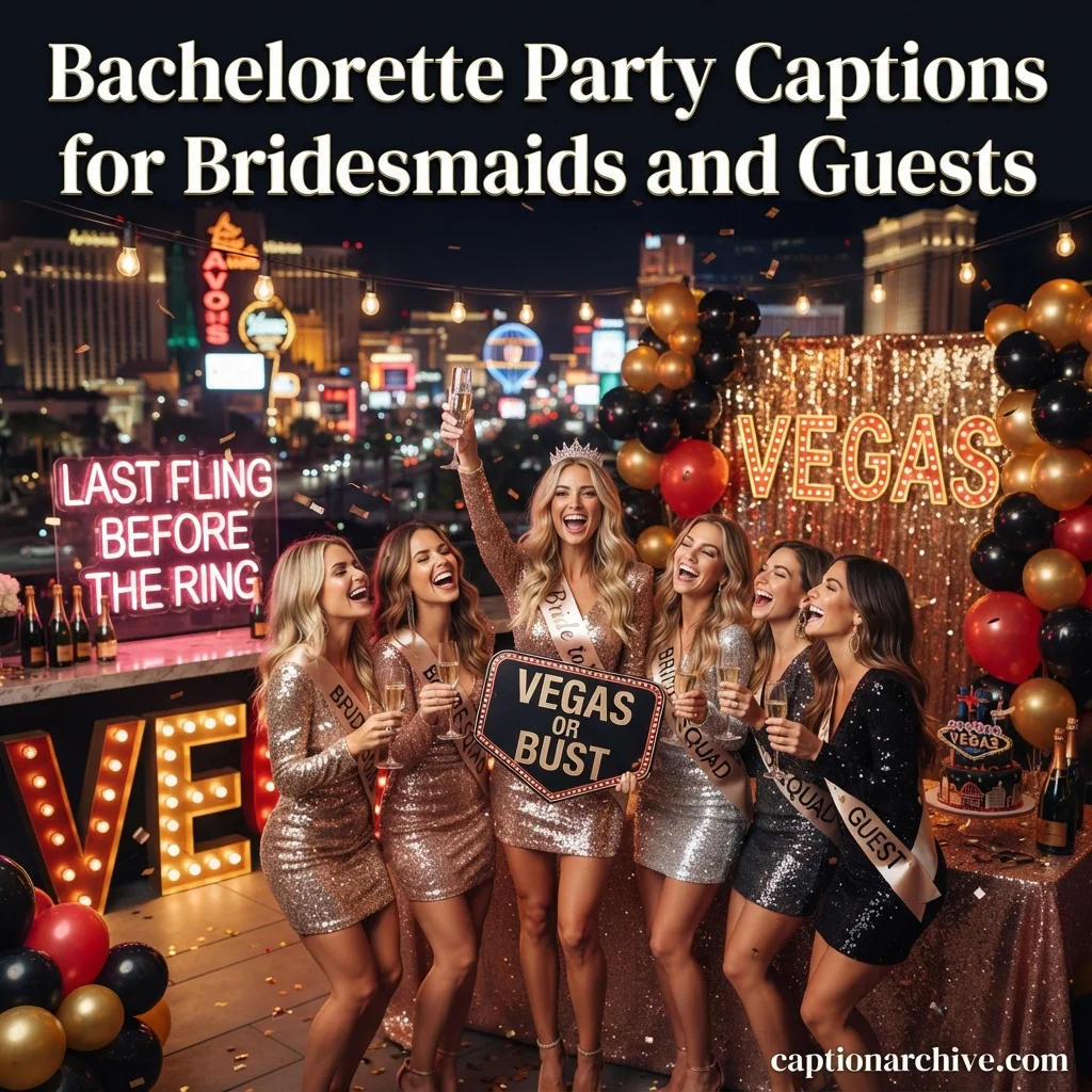 Bachelorette Party Captions for Bridesmaids and Guests