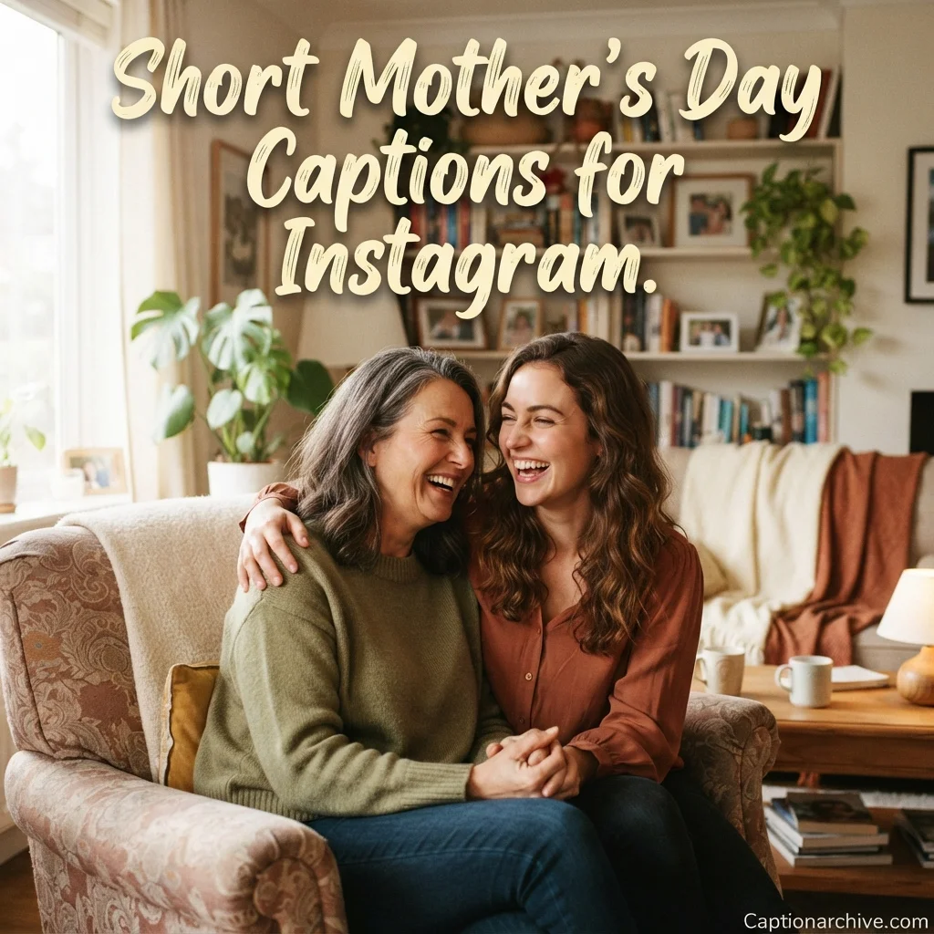 Short Mother's Day Captions for Instagram