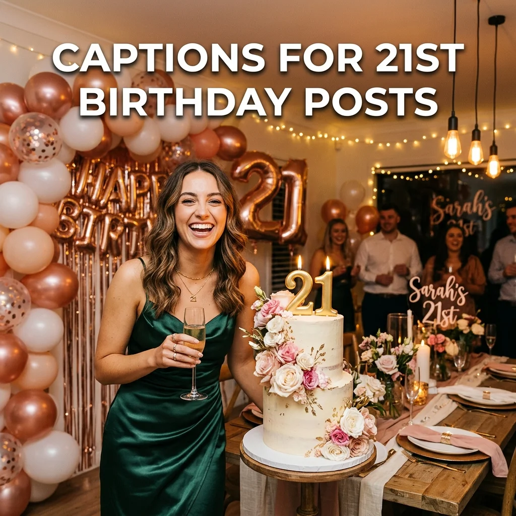 Captions for 21st Birthday Posts: 200+ Fun, Cute & Unforgettable Birthday Captions