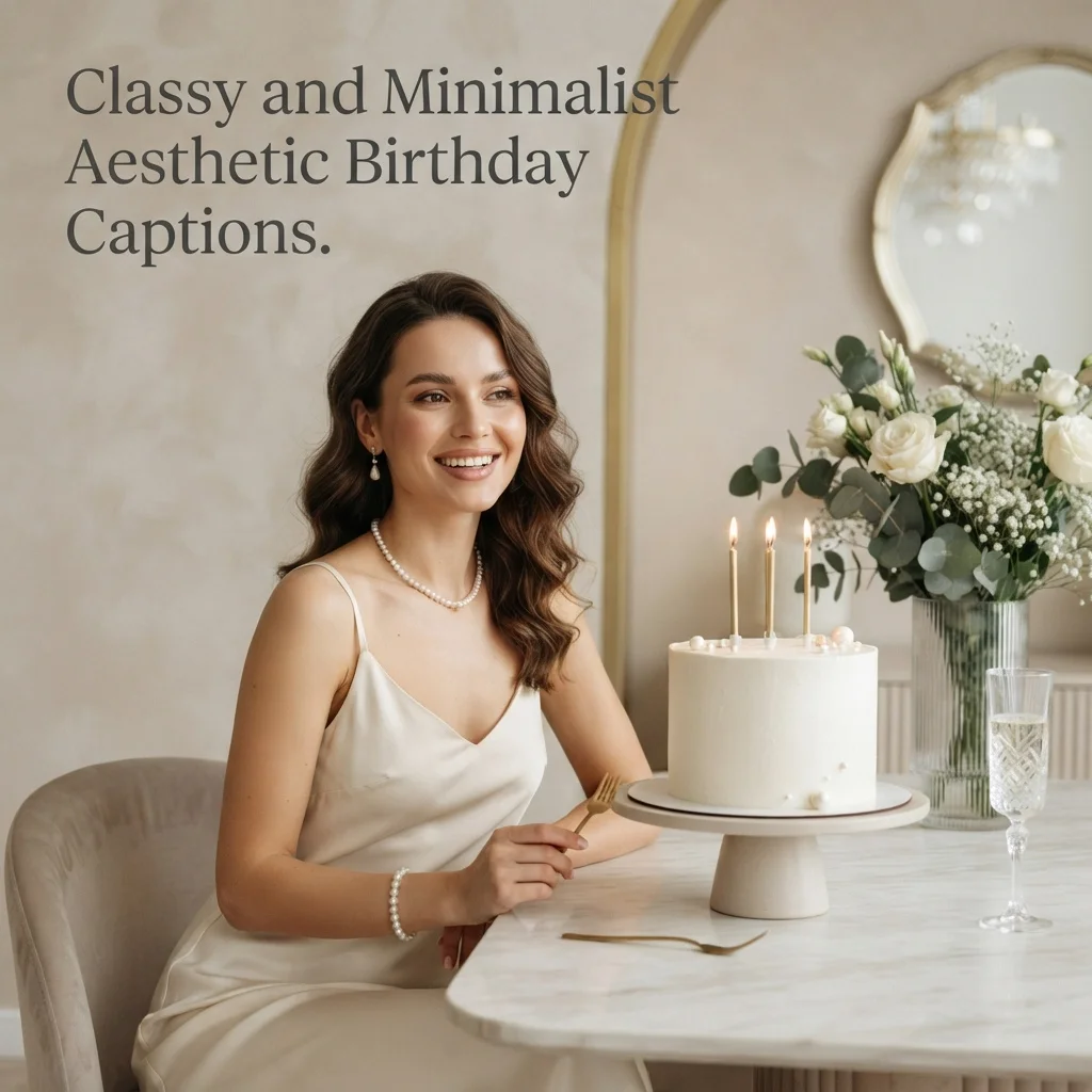 Classy and Minimalist Aesthetic Birthday Captions