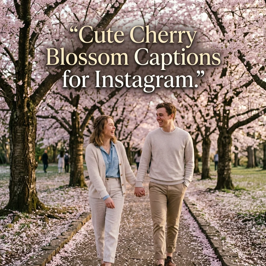 Cute Cherry Blossom Captions for Instagram