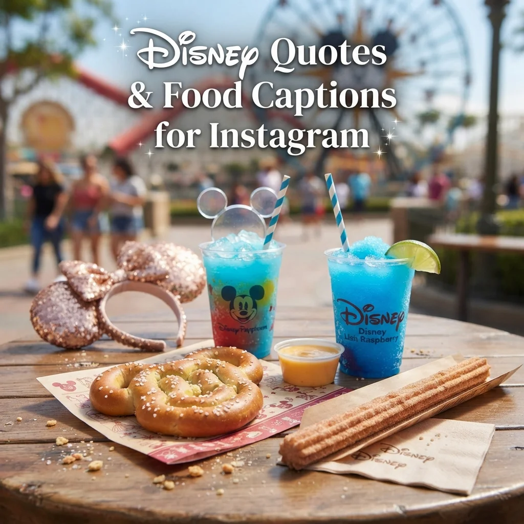 Disney Quotes & Food Captions for Instagram