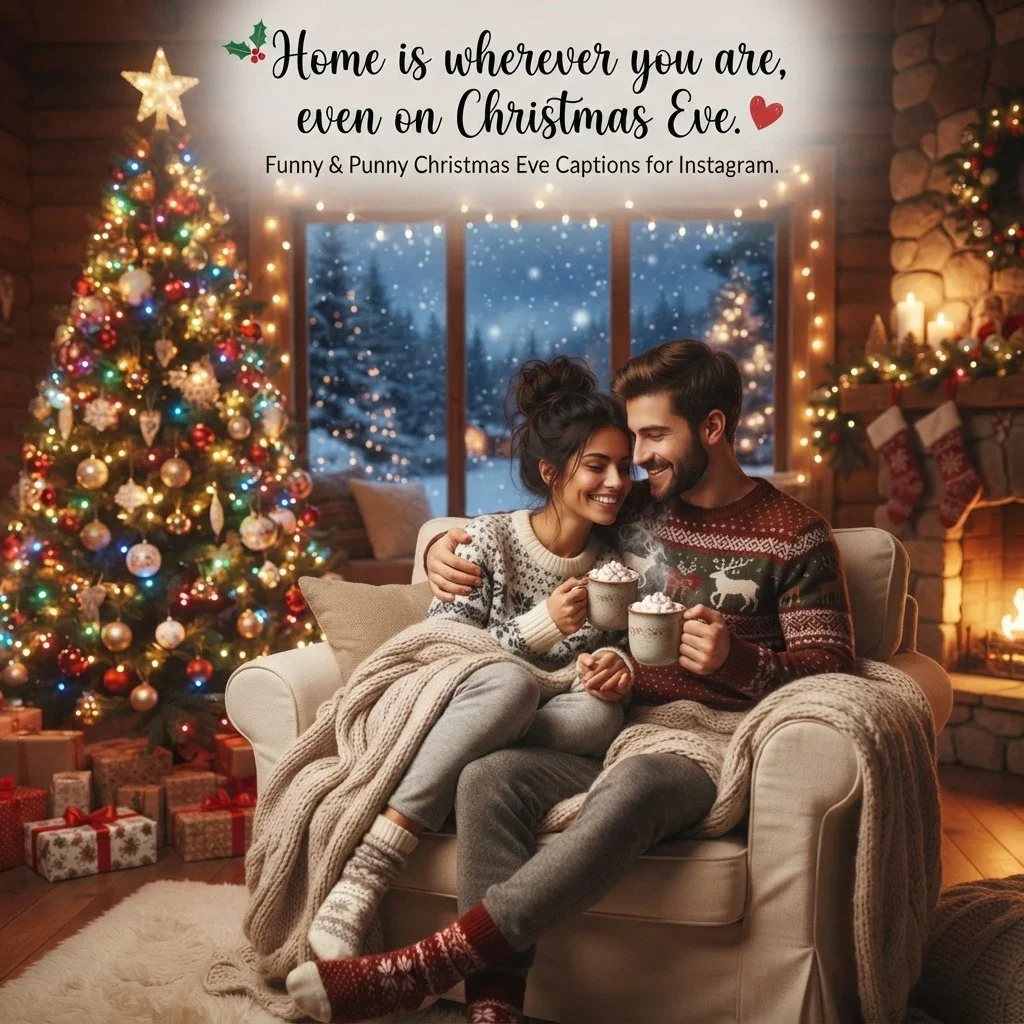 Funny & Punny Christmas Eve Captions for Instagram