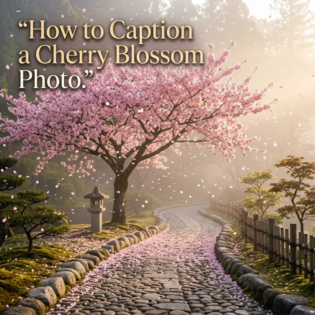 How to Caption a Cherry Blossom Photo