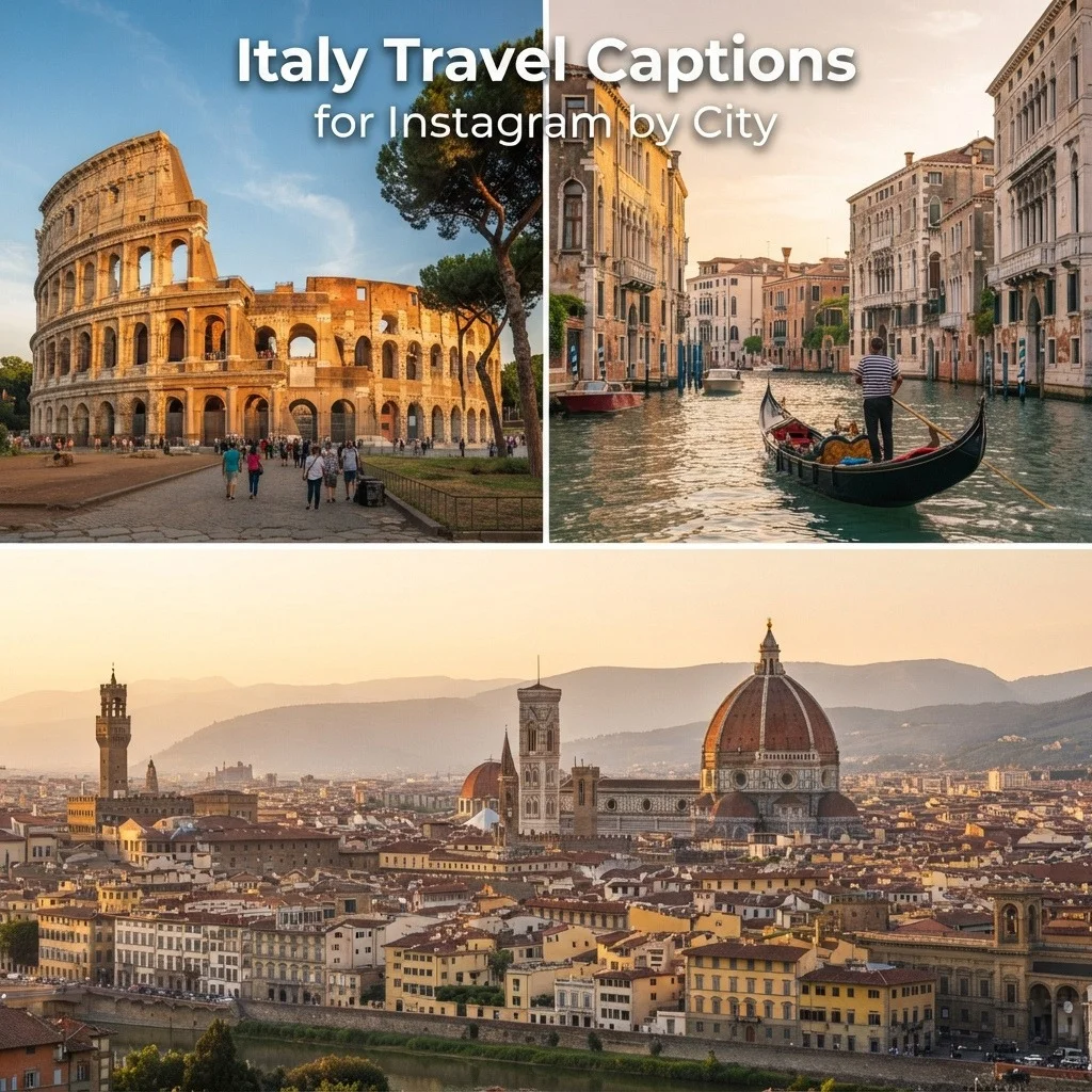Italy Travel Captions for Instagram by City