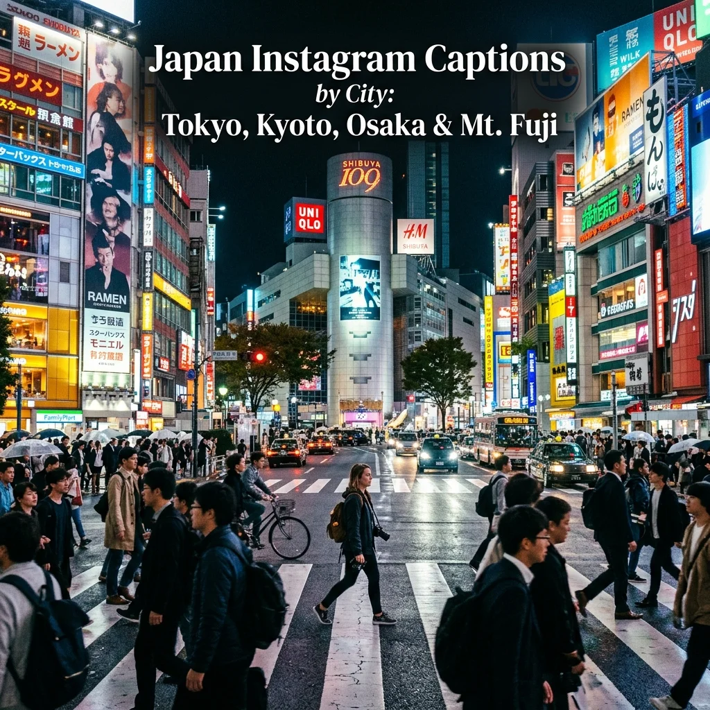 Japan Instagram Captions: 250+ Cute, Funny & Aesthetic Captions for Your Trip 5 Japan Instagram Captions by City: Tokyo, Kyoto, Osaka & Mt. Fuji