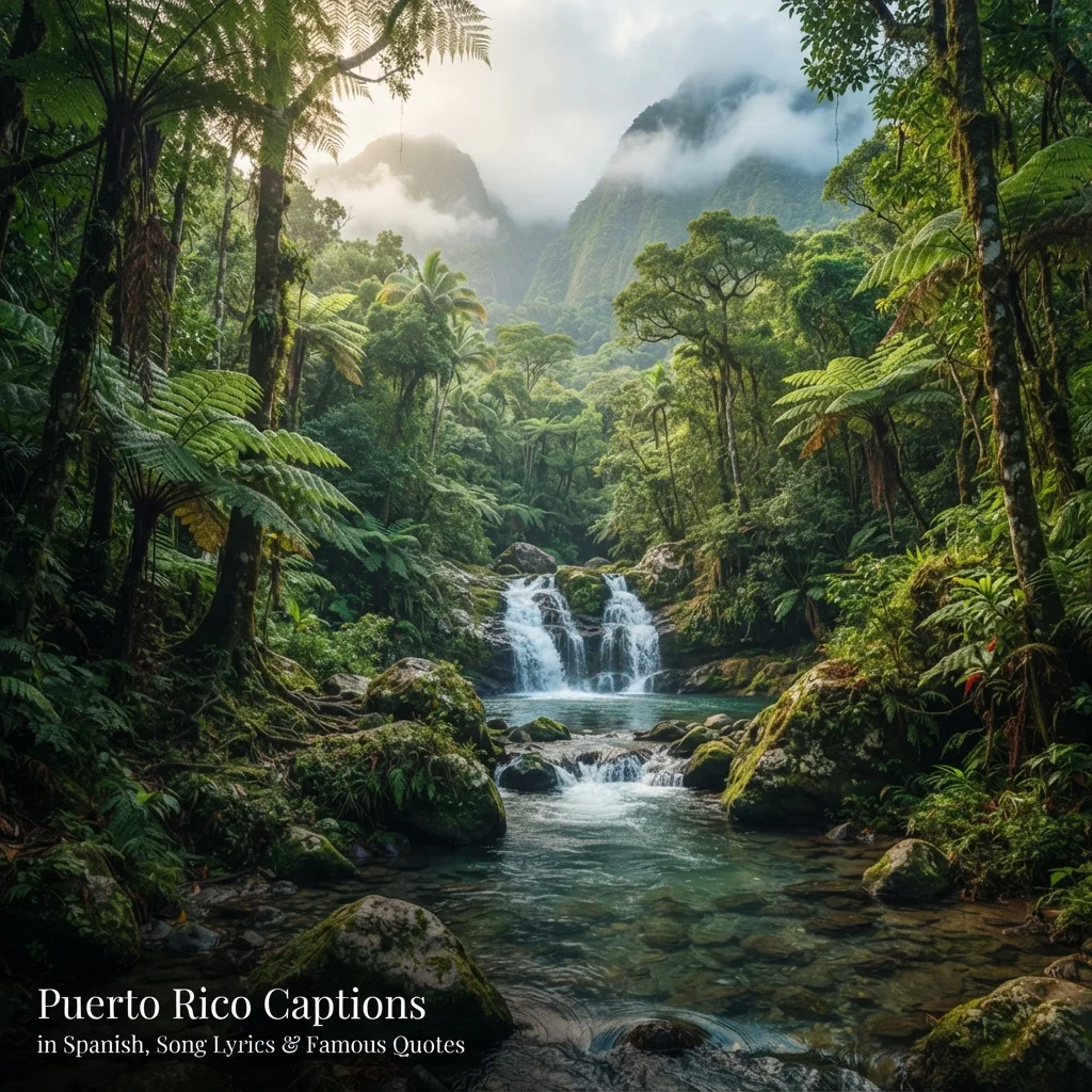 Puerto Rico Captions in Spanish, Song Lyrics & Famous Quotes