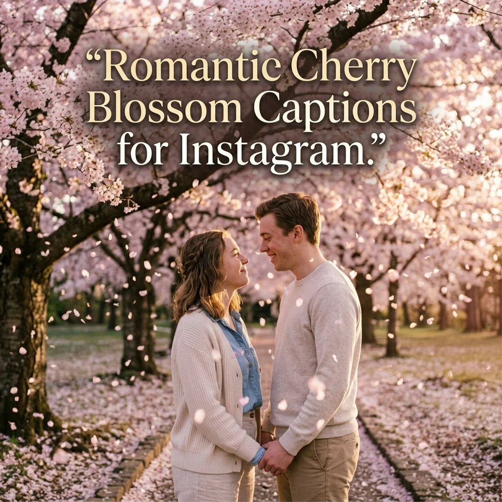 Romantic Cherry Blossom Captions for Instagram