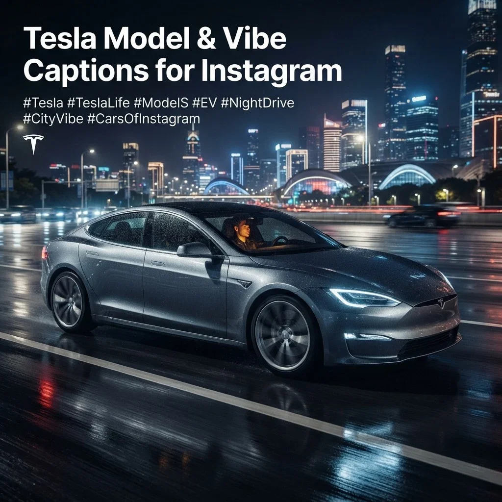 Tesla Model & Vibe Captions for Instagram