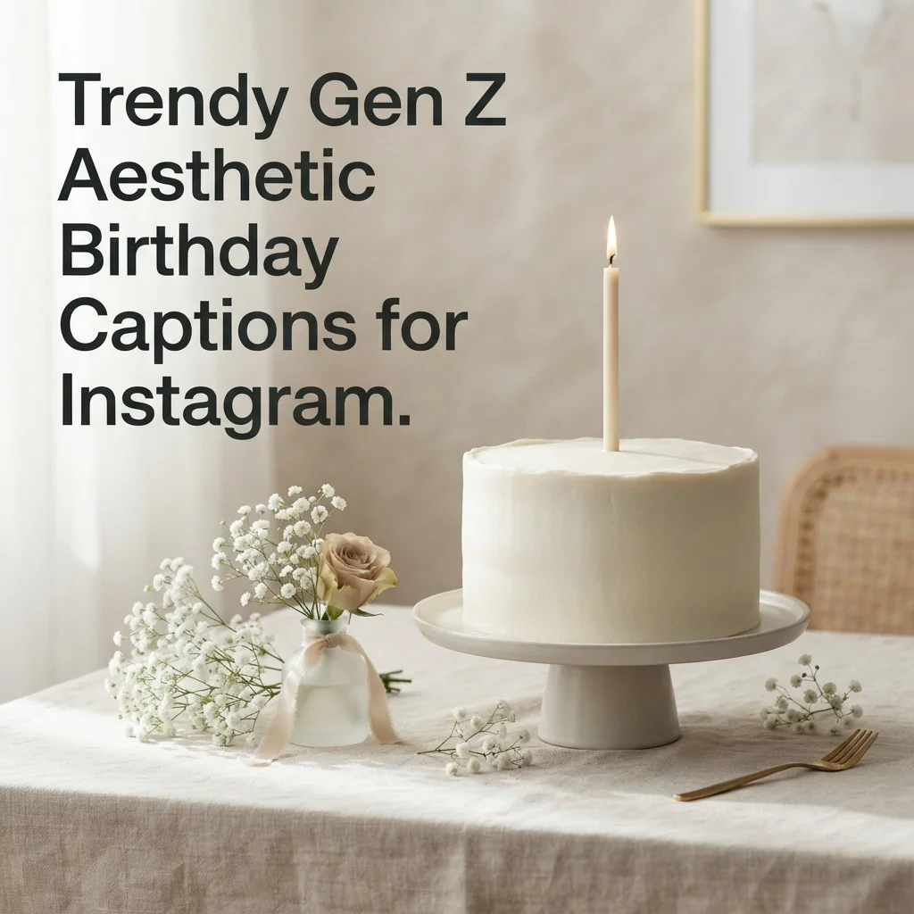 Trendy Gen Z Aesthetic Birthday Captions for Instagram