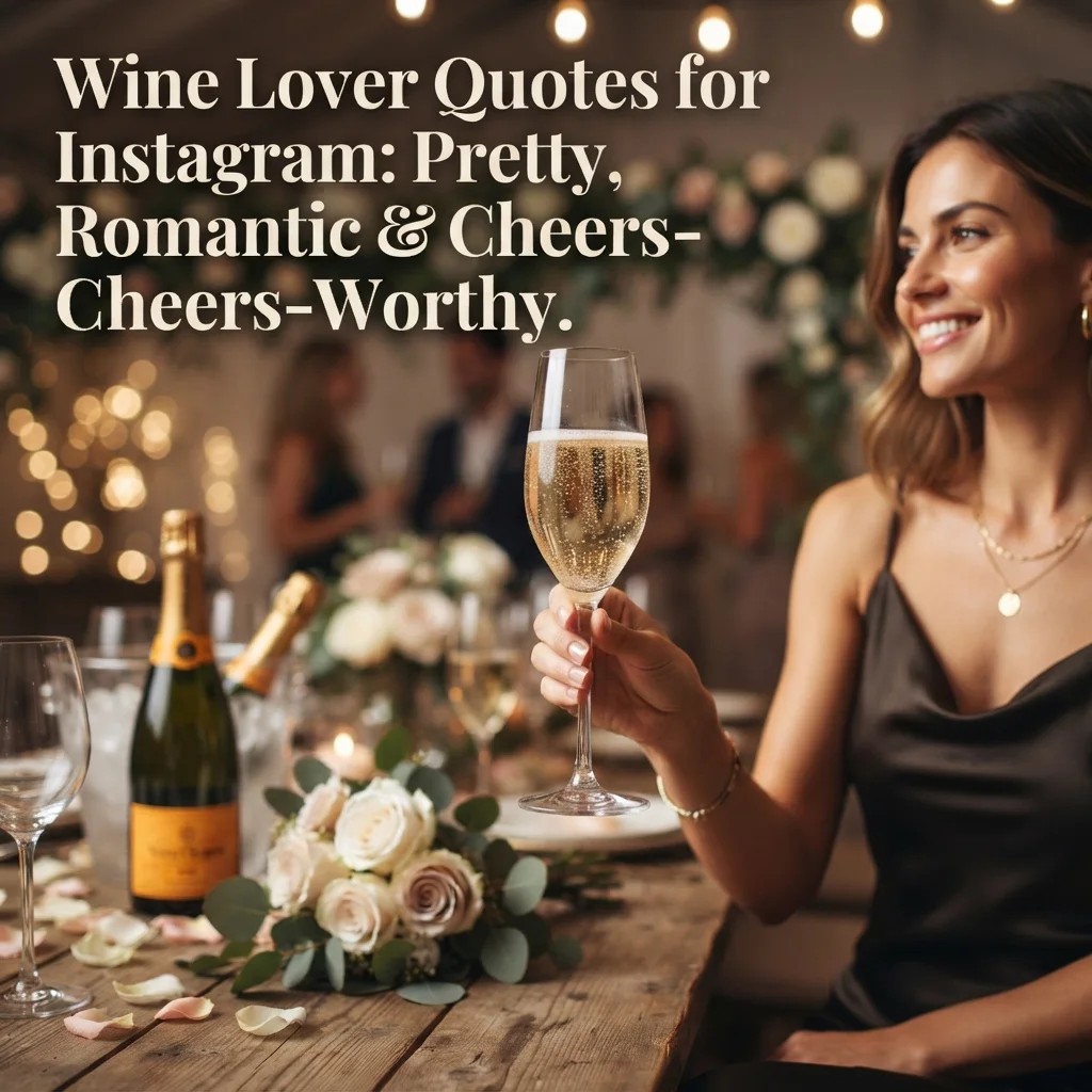 Wine Lover Quotes for Instagram: Pretty, Romantic & Cheers-Worthy