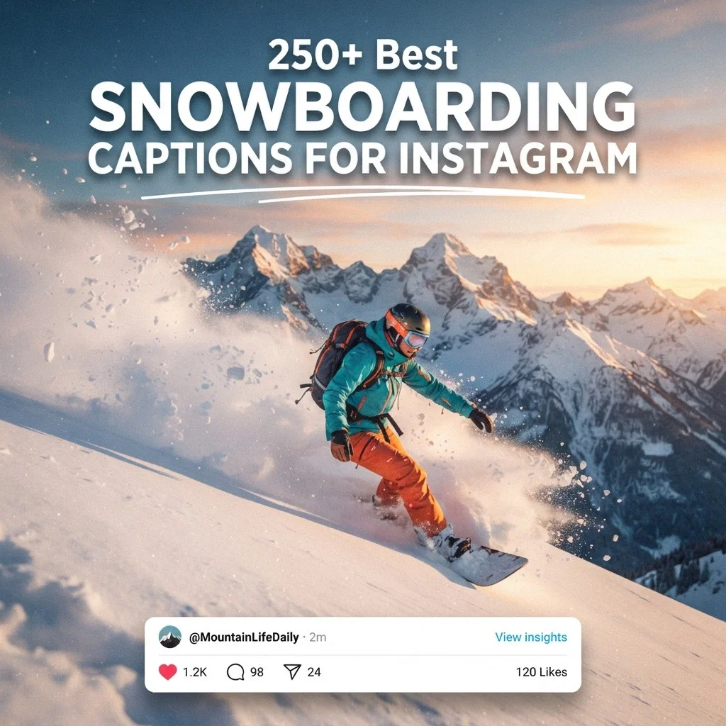 250+ Best Snowboarding Captions for Instagram, TikTok & Epic Snow Days