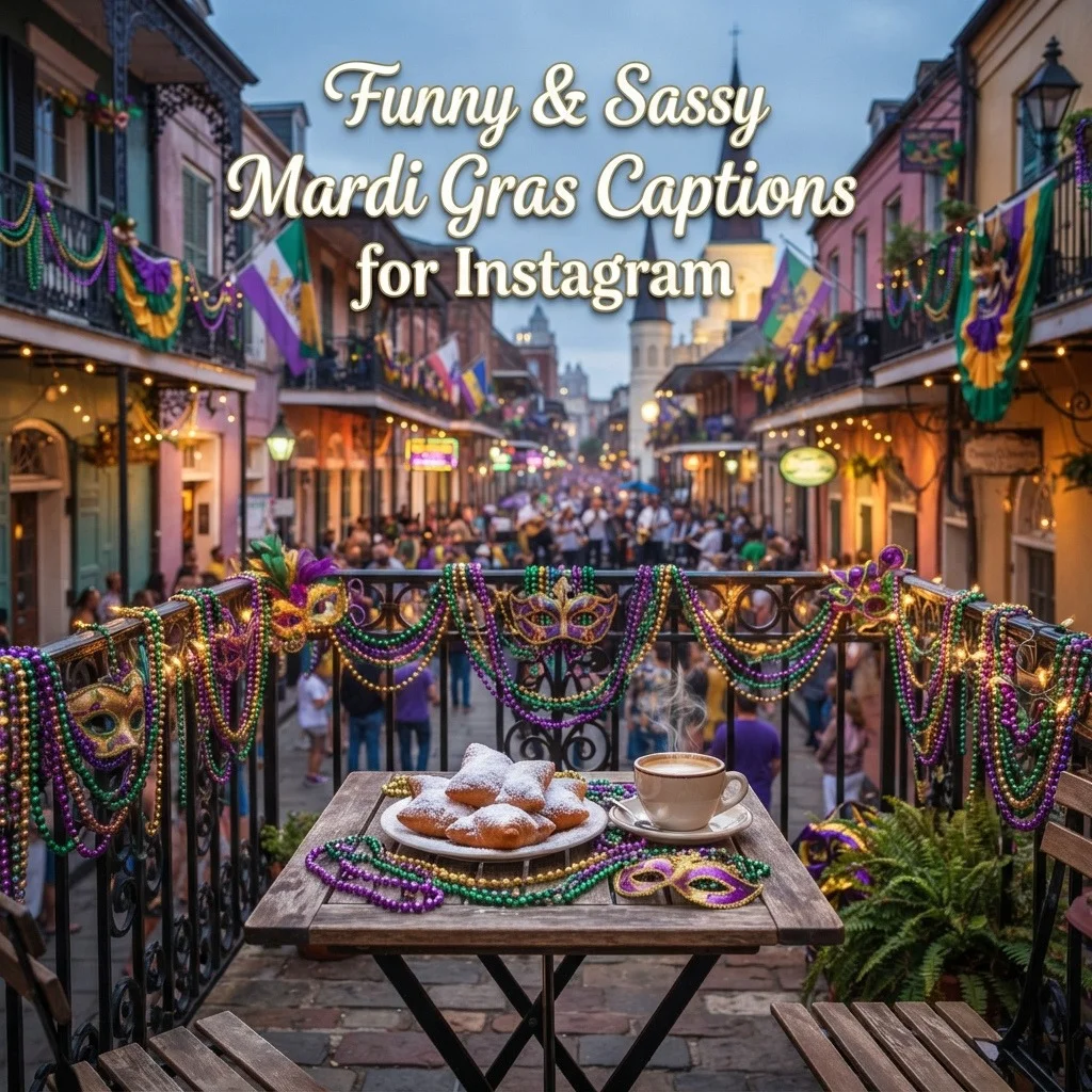 Funny & Sassy Mardi Gras Captions for Instagram