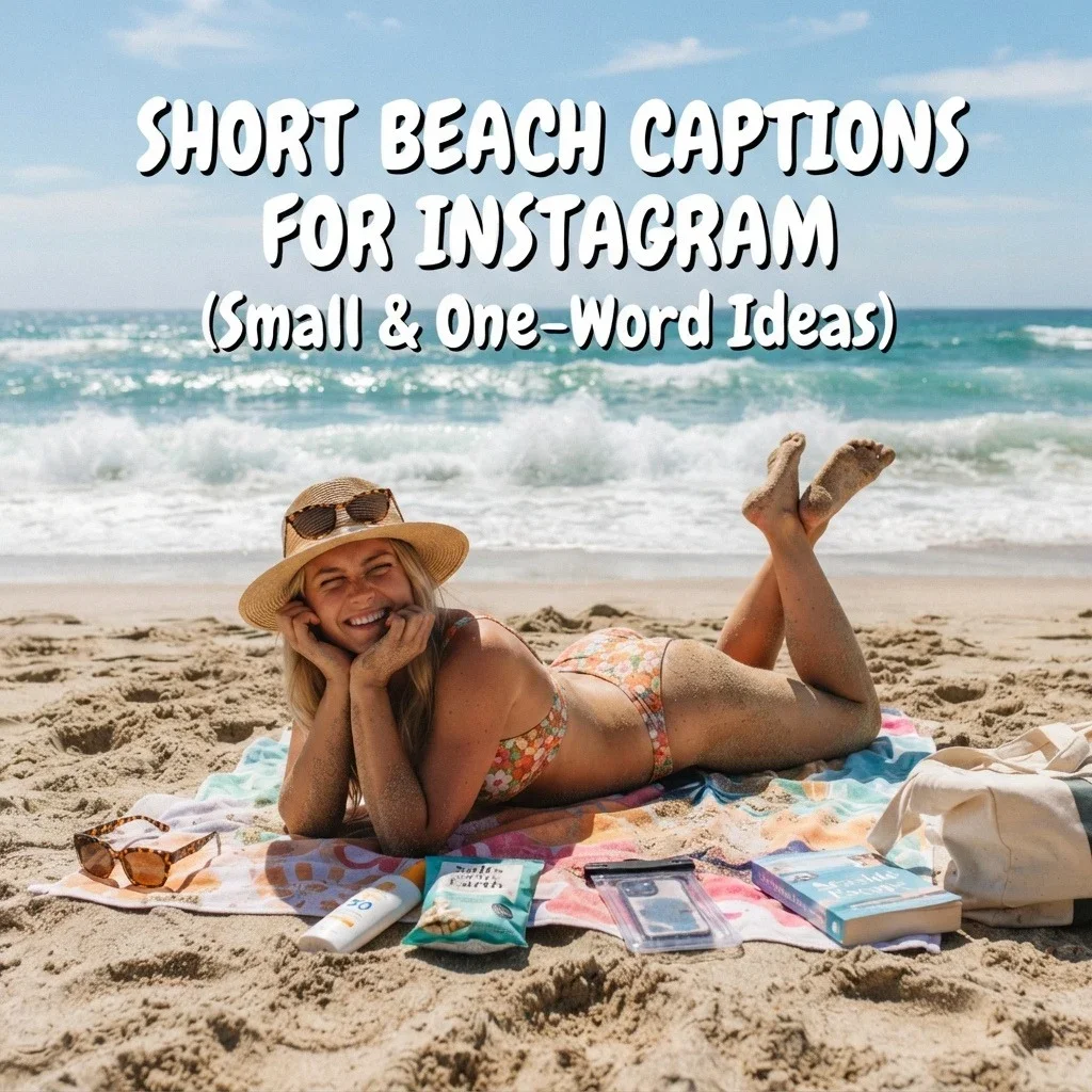 Short Beach Captions for Instagram (Small & One-Word Ideas)