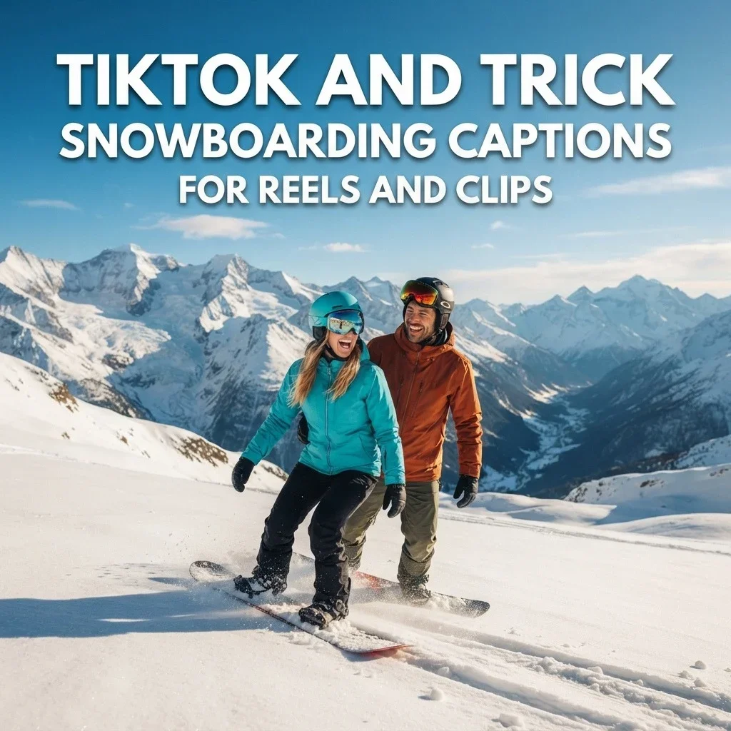 TikTok and Trick Snowboarding Captions for Reels and Clips